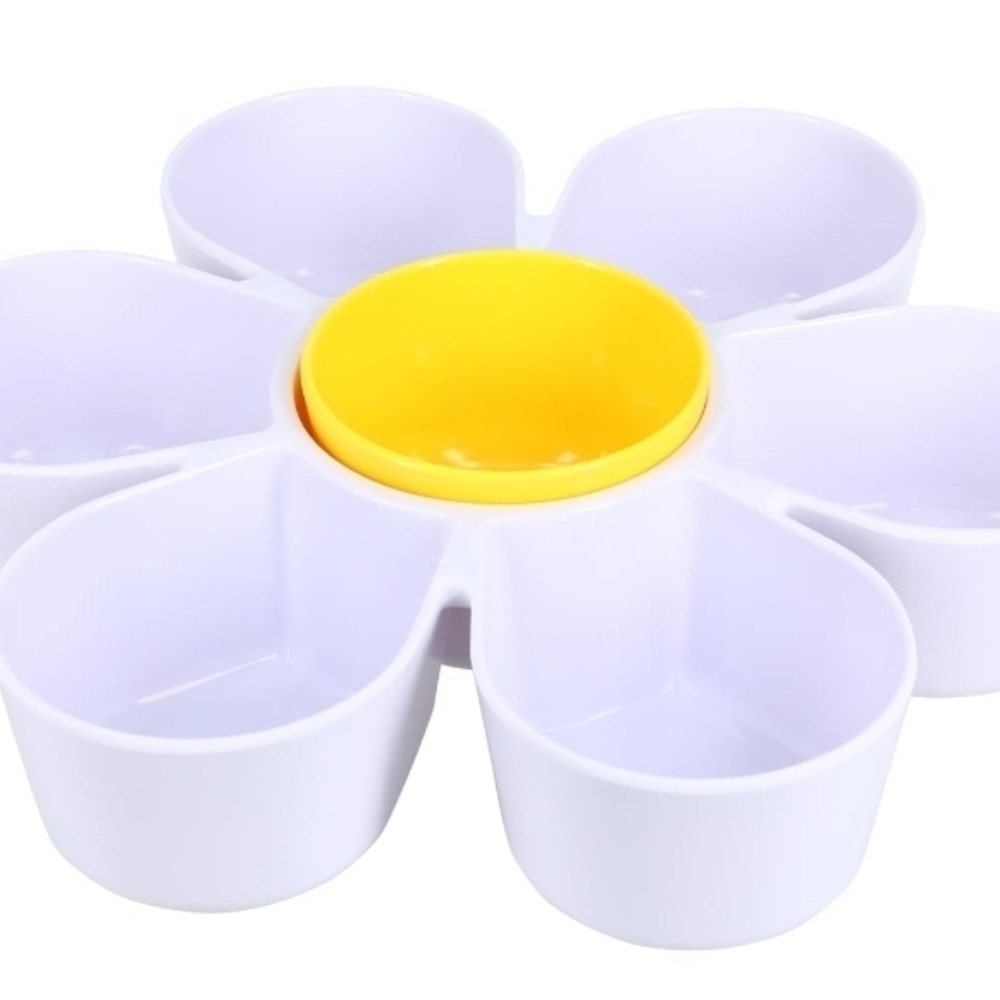 Daisy Shaped Snack Tray Chip & Dip